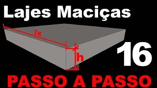 Cálculo de Lajes Maciças Tabela de Marcus  Parte 1 [upl. by Anyzratak]