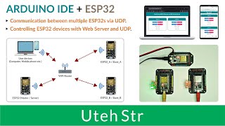 ARDUINO IDE  ESP32  Communication between multiple ESP32 via UDP WiFi UDP [upl. by Eelinnej691]