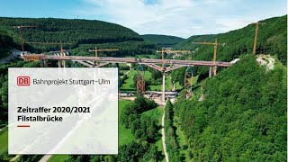 Filstalbrücke – Zeitrafferfilm 20202021 [upl. by Brie]