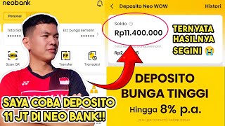 Deposito Neo Bank Apakah Aman Keuntungan Yang Saya Dapatkan Selama Deposito Di Bank Neo [upl. by Vinn]