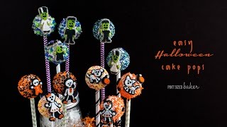 Easy Halloween Cake Pops Video [upl. by Goodden]