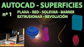 1  SUPERFICIES PLANA  RED  SOLEVAR  EXTRUSIÓN  BARRER  REVOLUCIÓN  ENGROSAR [upl. by Brodeur]