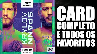 UFC KRYLOV VS SPANN  CARD COMPLETO E TODOS OS FAVORITOS [upl. by Enrichetta]