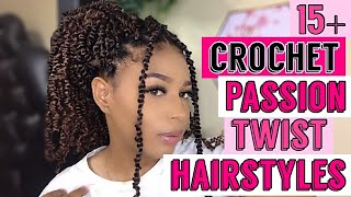 HOW TO 17 WAYS TO STYLE YOUR CROCHET PASSION TWIST  EASY PASSION TWIST HAIRSTYLES [upl. by Elfrida]