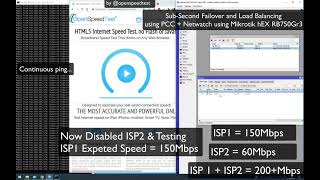 SubSecond DUAL WAN Failover with Load Balancing Using Mikrotik RouterOS Failover Under 500Ms [upl. by Ttevy]