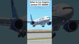 United 777300ER landing at Los Angeles [upl. by Nirrok45]