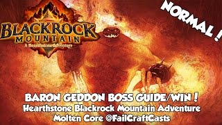 Hearthstone Baron Geddon GuideWin  Blackrock Mountain Adventure Mode [upl. by Tandi]