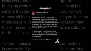 Rust Console Update Blueprints will reset today…shorts rust rustconsole [upl. by Georgeta]