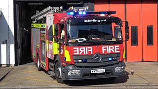 London Fire Brigade A311 x2 Holloway Pump Ladder turnouts to emergency incidents [upl. by Adas246]