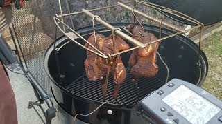 WSM Smoked Chicken  Collaboration Cook  Expandable Smoking Rack  Gateway Drum Rack [upl. by Ivad546]