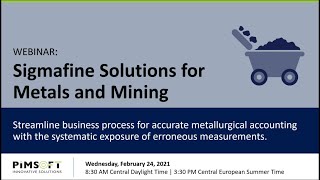 Sigmafine Solutions for Metals and Mining [upl. by Nerak]