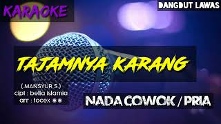 TAJAMNYA KARANG  KARAOKE DANGDUT NADA COWOK  LIRIK  ORG 2024 [upl. by Fennell]