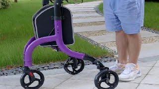 JumboTIGER Premium 3 Wheel Rollator Walker Review [upl. by Atinuaj]