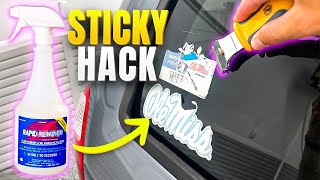 Remove Car Stickers in Less Than 2 Minutes  2 TOOLS EASY HACK [upl. by Galatea]