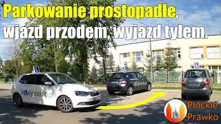 Parkowanie prostopadłe  wjazd przodem wyjazd tyłem Porady egzaminacyjne 4 [upl. by Orest]