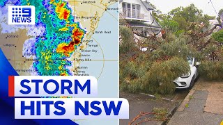 Sydney hit by wall of rain as thunderstorms smash NSW  9 News Australia [upl. by Hieronymus]