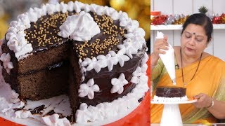 बिना ओवन मऊ चॉकोलेट केक  Chocolate Cake in Pressure Cooker By Archana  Chocolate Cake in Marathi [upl. by Yadsendew]