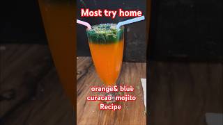 Orange ampblue curacao mix mojito viral drink youtubeshorts [upl. by Naldo]