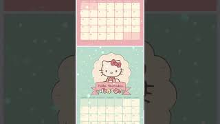 Hello Kitty PDF printable Calendar year 2025 download file DIY planner [upl. by Serg289]