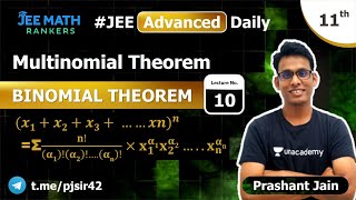 L10 Multinomial Theorem  Class XI JEE Binomial Theorem  JEE Math Rankers Prashant Jain [upl. by Anahsahs]