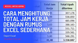 Cara Menghitung Durasi Jam Kerja di Excel dan Menentukan Jumlah Upahnya [upl. by Nnylyram170]