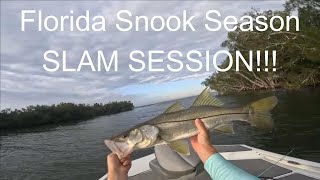 Florida Snook Season  Indian River  Mosquito Lagoon  SLAM SESSION DustinLeeOutdoors [upl. by Zawde187]