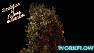 quotFlowersquotl Blender 40l Geometry nodes l Workflow [upl. by Ainotna]