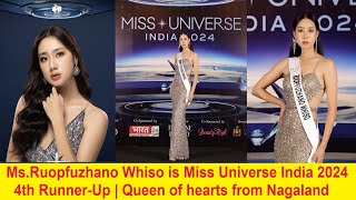 MsRuopfuzhano Whiso from Nagaland is Miss Universe India 2024 4th runnerup Many Congratulations [upl. by Calmas526]