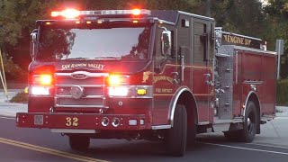 San Ramon Valley Fire Protection Dist Engine 32 Responding [upl. by Ijic479]