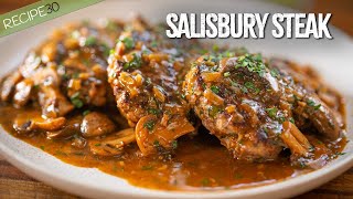 DELICIOUS Salisbury steak with a rich tasty onion and mushroom sauce [upl. by Findlay]