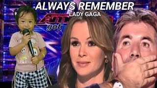 Filipino baby make The judges shocked with song Always Remember Lady Gaga  Auditions  AGT 2024 [upl. by Notnad]