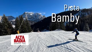 Pista Bamby rilassante discesa nelle foreste del Piz La Ila altabadia dolomitisuperski pizlaila [upl. by Narok]