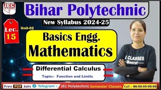 15 Basics Engg Mathematics SBTE Bihar Polytechnic 1st Semester 202425  JE CLASSES Meerut [upl. by Lempres]