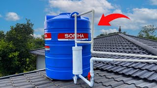 I never have to buy water again  How to make PVC drainage pipe for corrugated iron roof 3 in 1 [upl. by Cecilius]