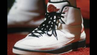 Michael Jordan wearing Chicago Air Jordan 2 II on court retrospective [upl. by Anpas792]