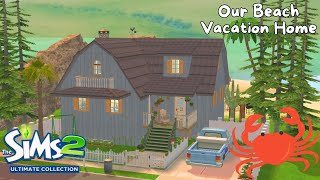 🏖️ Our Beach Vacation Home 🦀  The Sims 2 [upl. by Ynove]