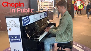 Playing Chopin on a Public Piano at Eindhoven Train Station [upl. by Salesin]