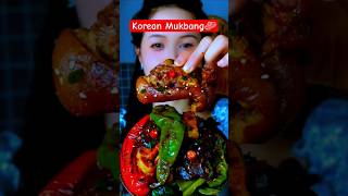 Korean Mukbang🥩🫑🥬 mukbang koreanfood shorts [upl. by Abel]