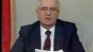 GORBACHEV RESIGNATION  COLLAPSE SOVIET UNION  December 25  1991 [upl. by Eimile]