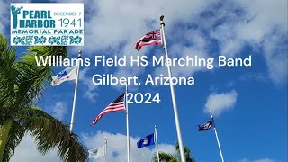 Williams Field High School Marching Band at Pearl Harbor Memorial Parade 2024 [upl. by Yereffej911]