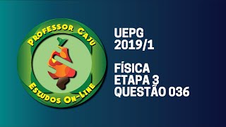 UEPG 20191  FÍSICA  ETAPA 3  QUESTÃO 036 [upl. by Phalan834]