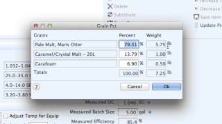 Adjust Grain Percentages for a Recipe in BeerSmith [upl. by Lunn910]