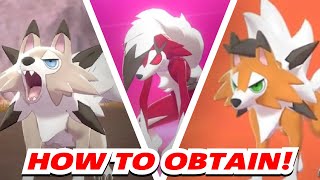 HOW TO GET ALL THREE LYCANROC FORMS  Pokemon Sword and Shield Expansion Pass  Isle of Armor [upl. by Montanez57]