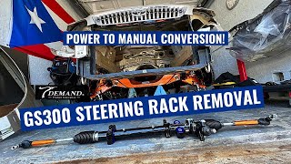 Lexus GS300 Steering Rack Removal  Manual Conversion [upl. by Anayaran16]