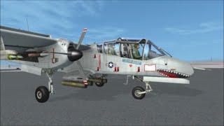 OV10 Bronco at Nellis AFB KLSV Las Vegas  FSX Steam Edition HD [upl. by Grayce]