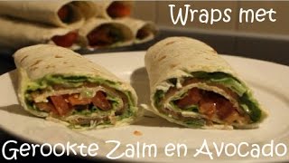 Wraps met Gerookte Zalm en Avocado [upl. by Aedrahs]