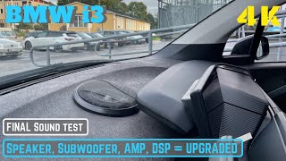 BMW i3 Sound Test after MASSIVE Speaker Upgrade [upl. by Esinek]