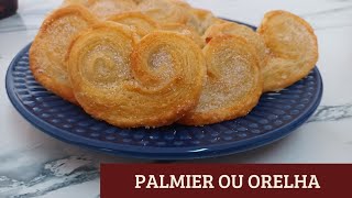 PALMIER OU ORELHA  Faça a sua própria massa folhada [upl. by Laws]