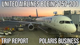 TRIP REPORT United Airlines Boeing 757200 POLARIS BUSINESS Chicago ORD  Newark EWR [upl. by Dory443]