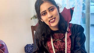 এবছর বাচ্চাদের Halloweenমেহার vampire মেকআপবিকেলে Trick o treatমেহার বন্ধুকে শেষে prank [upl. by Suqram247]